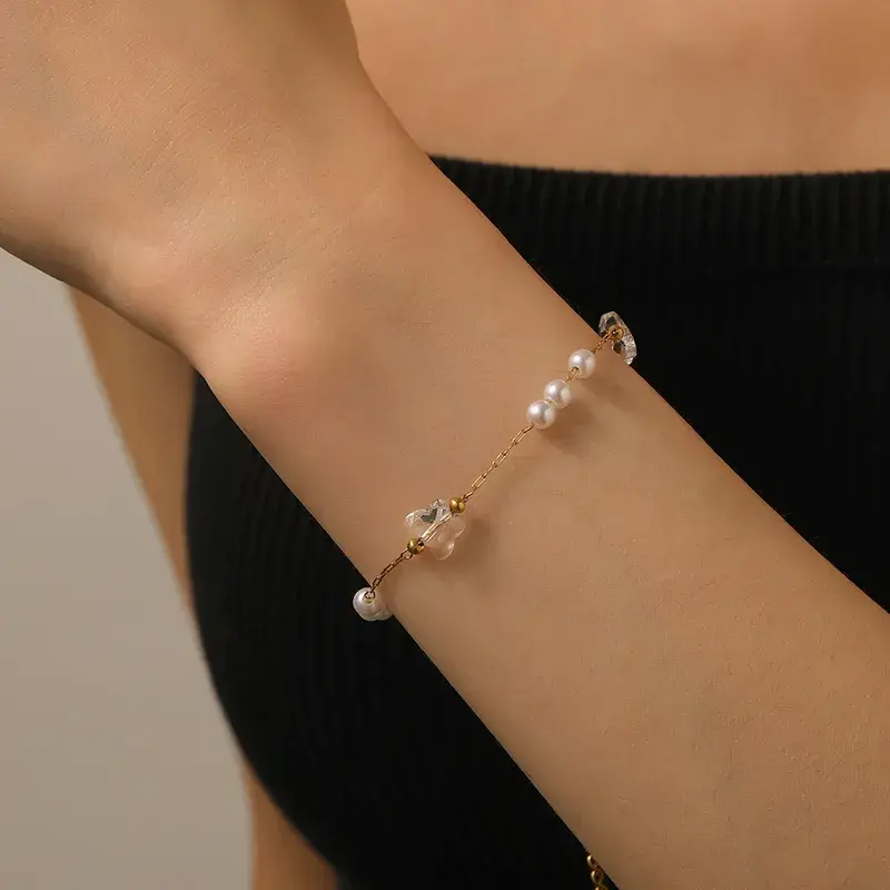 Butterfly Pearl Bracelet - FY0273